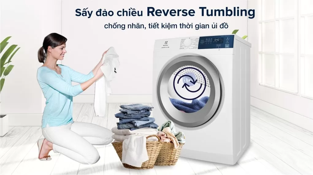 Máy Sấy Thông Hơi Electrolux 8.5 Kg EDS854J3WB
