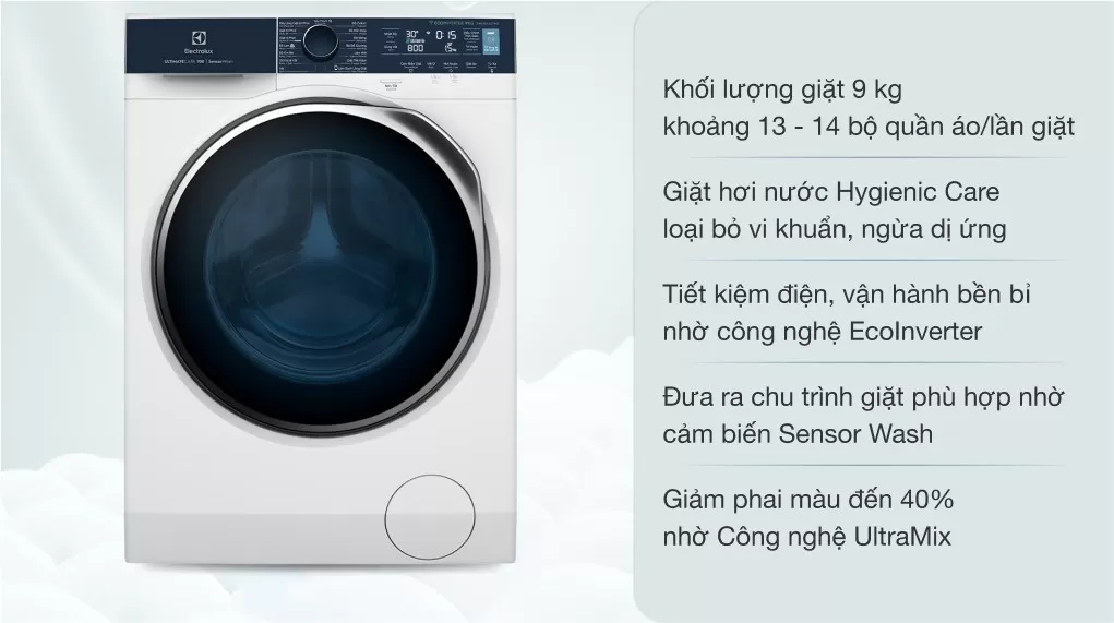 Máy Giặt Cửa Trước Electrolux Inverter 9 Kg EWF9042Q7WB