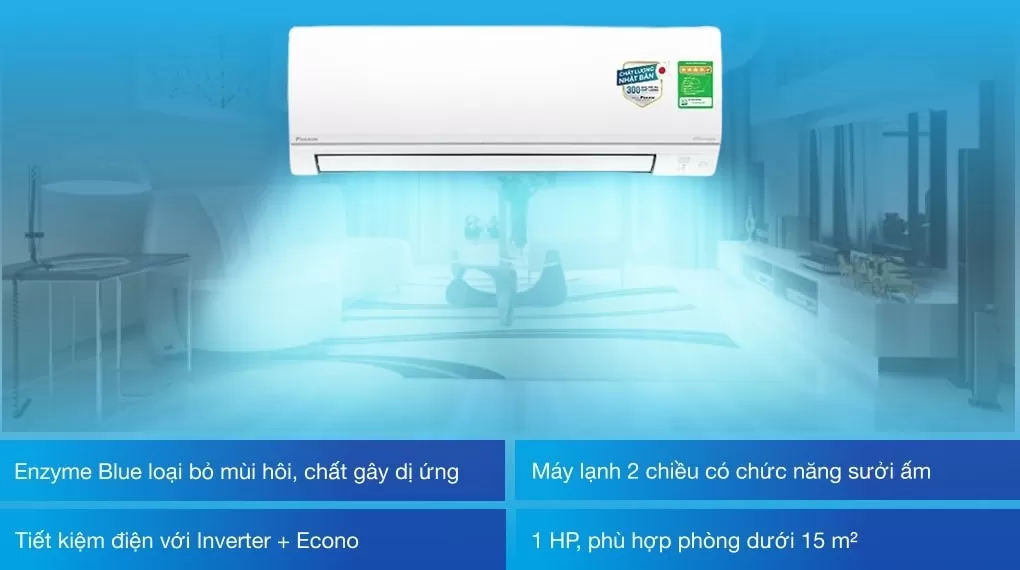 Điều Hòa Daikin Inverter 9000 BTU 2 Chiều FTHF25VAVMV