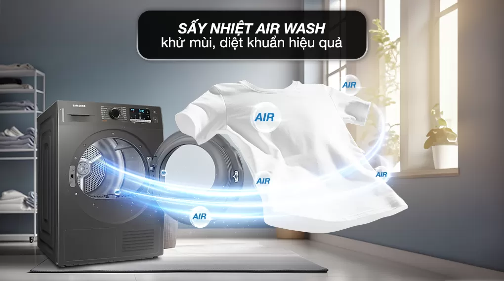 Máy Sấy Bơm Nhiệt Samsung 9kg DV90TA240AX/SV