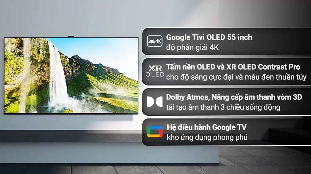 Google Tivi OLED Sony 4K 55 Inch XR-55A80K Giá Tốt | Mới 2022