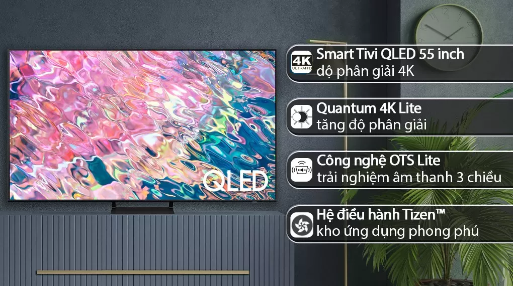 Smart Tivi QLED 4K 55 Inch Samsung QA55Q60B