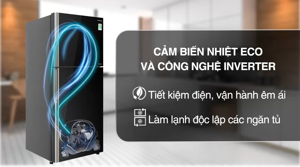 Tủ Lạnh Hitachi Inverter 339 Lít R-FVX450PGV9 GBK