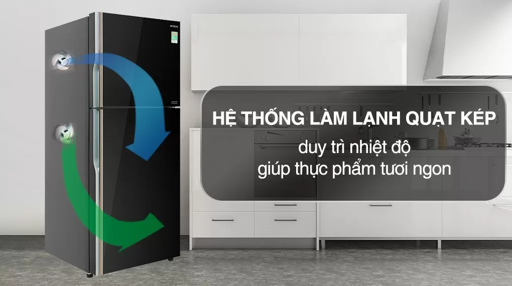 Tủ Lạnh Hitachi Inverter 339 Lít R-FVX450PGV9 GBK